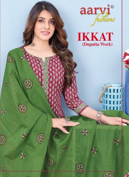 Aarvi Ikkat Vol 1 Printed Cotton Readymade Dress Exporters In India
 Catalog